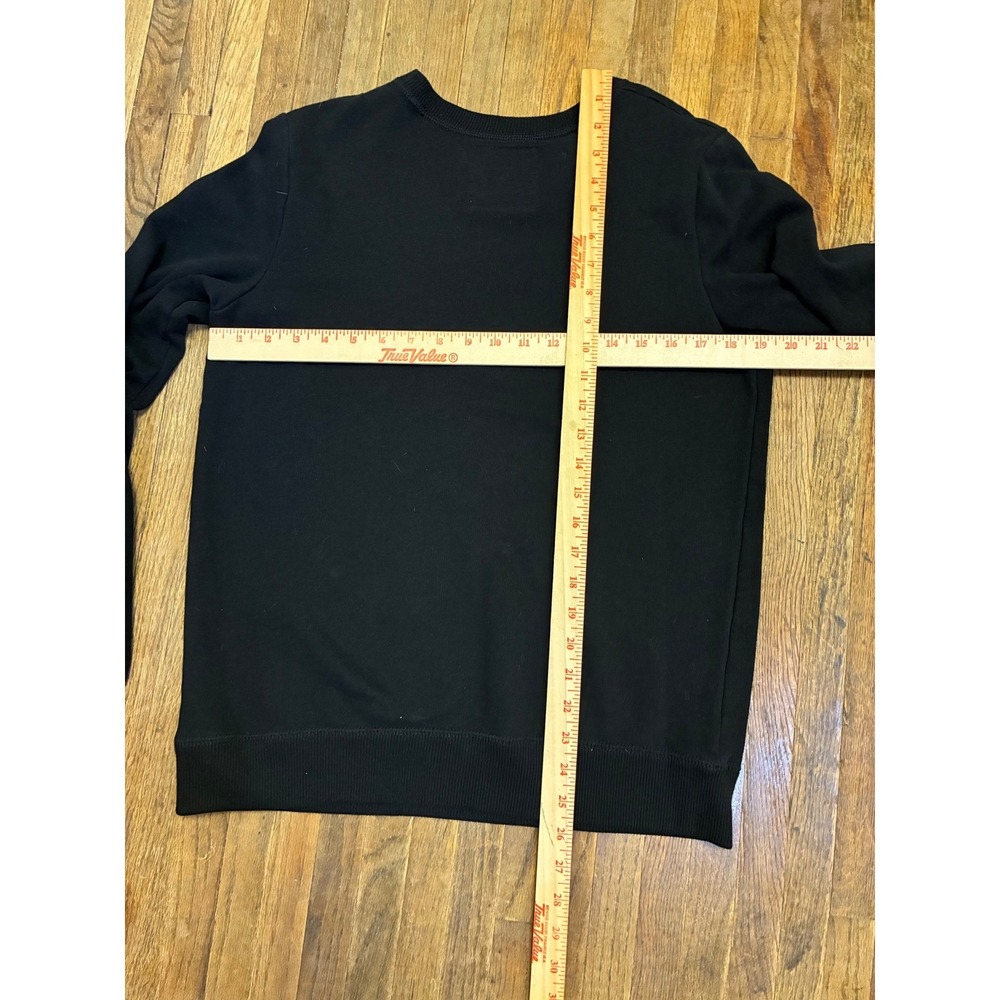 Hollister California Vintage Crewneck Sweatshirt Black White Logo Embroidered M - Picture 4 of 5